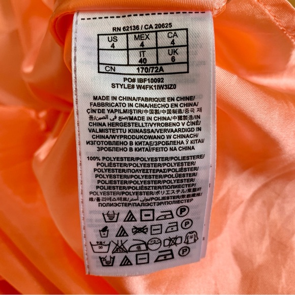 GUESS Neon Orange Cocktail Prom Dress Women’s Size 4 - Picture 8 of 8